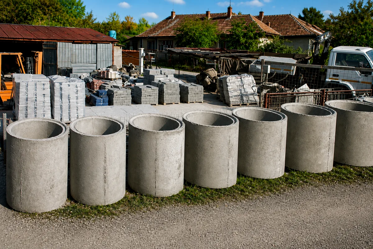 Tuburi din beton produse de Davius în Sălaj
